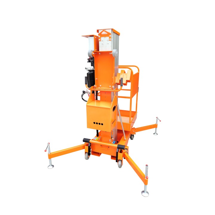 Podnośnik koszowy teleskopowy GTWY4-100,ulepszony, udźwig 125kg,wysokość podnoszenia 4M, 230V/1F/50Hz